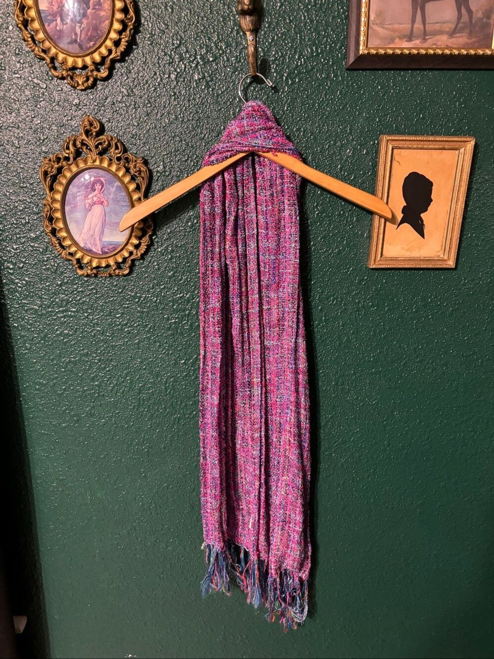 Mucros Weavers Scarf Multi Purple Made in Ireland